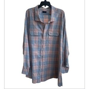 Proper cloth Men’s plaid button down shirt big & tall Size 5XL